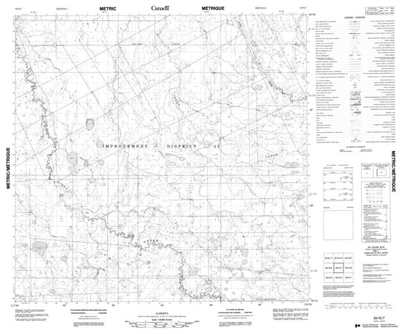 No Title Topographic Paper Map 084N07 at 1:50,000 scale