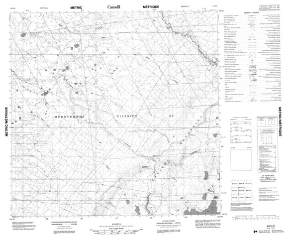 No Title Topographic Paper Map 084N08 at 1:50,000 scale