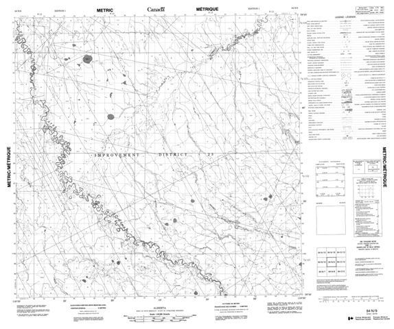 No Title Topographic Paper Map 084N09 at 1:50,000 scale