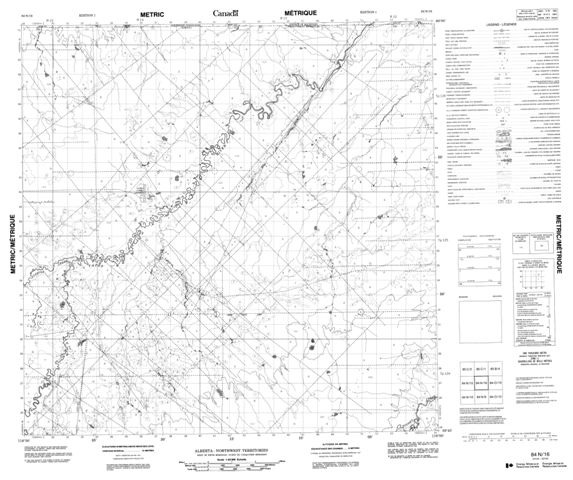 No Title Topographic Paper Map 084N16 at 1:50,000 scale