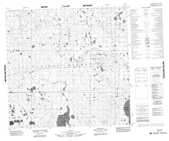 No Title Topographic Paper Map 084O02 at 1:50,000 scale