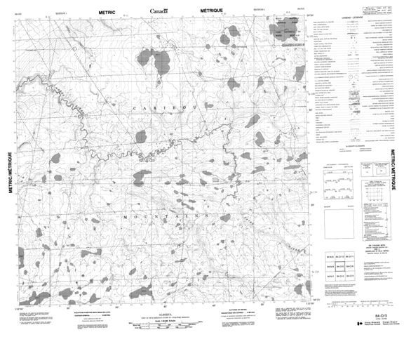 No Title Topographic Paper Map 084O05 at 1:50,000 scale