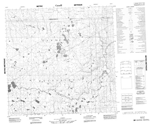 No Title Topographic Paper Map 084O07 at 1:50,000 scale