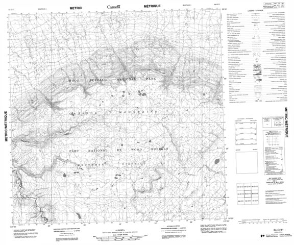 No Title Topographic Paper Map 084O11 at 1:50,000 scale