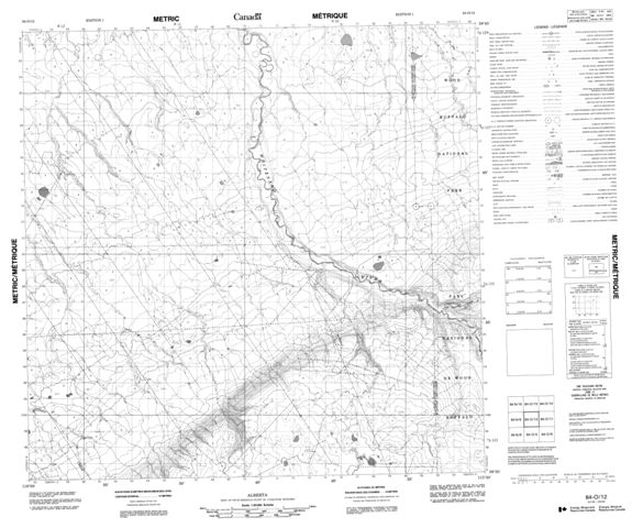 No Title Topographic Paper Map 084O12 at 1:50,000 scale