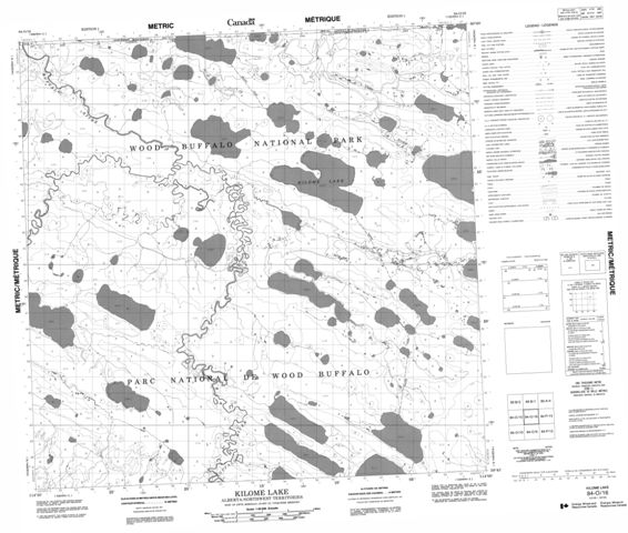Kilome Lake Topographic Paper Map 084O16 at 1:50,000 scale