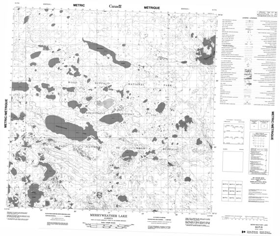Merryweather Lake Topographic Paper Map 084P06 at 1:50,000 scale