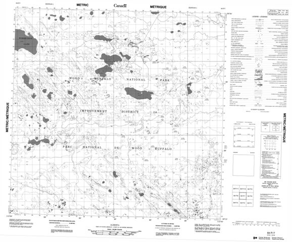 No Title Topographic Paper Map 084P07 at 1:50,000 scale
