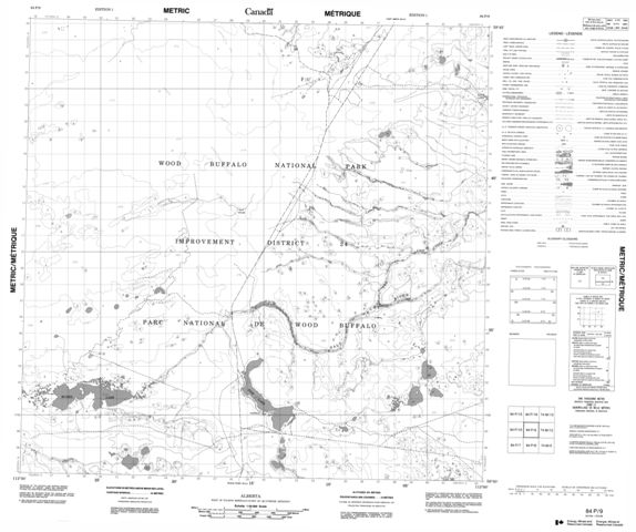 No Title Topographic Paper Map 084P09 at 1:50,000 scale