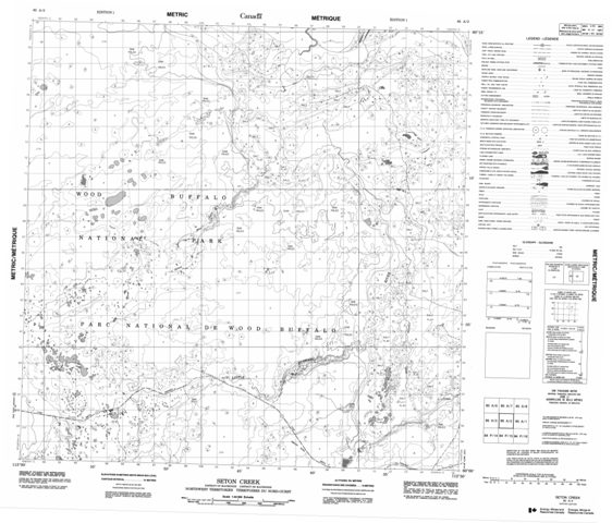 Seton Creek Topographic Paper Map 085A02 at 1:50,000 scale