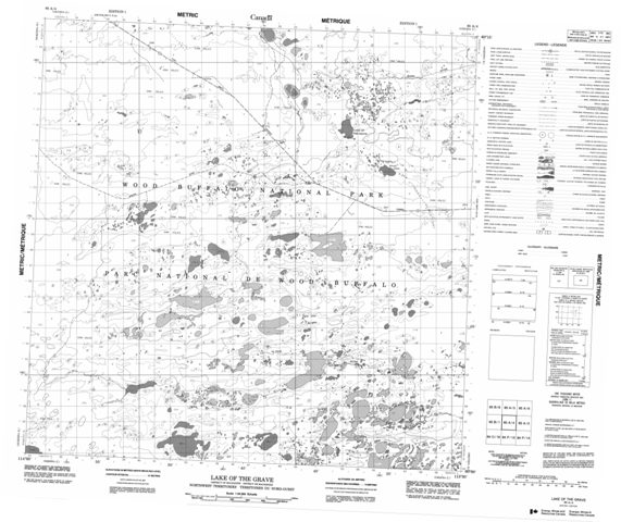 Lake Of The Grave Topographic Paper Map 085A04 at 1:50,000 scale