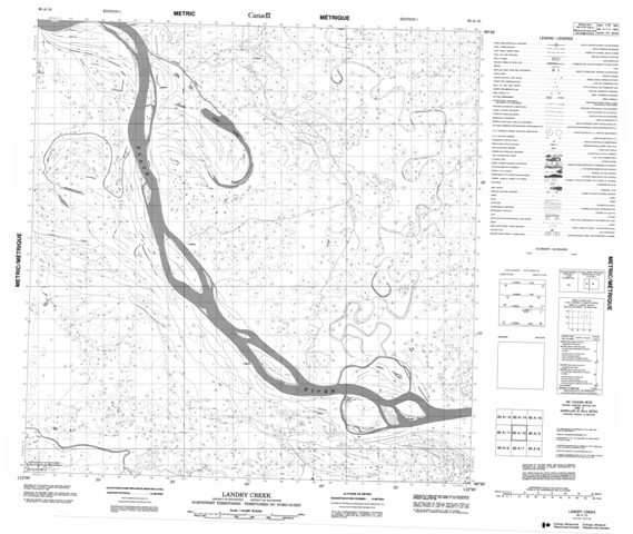 Landry Creek Topographic Paper Map 085A10 at 1:50,000 scale