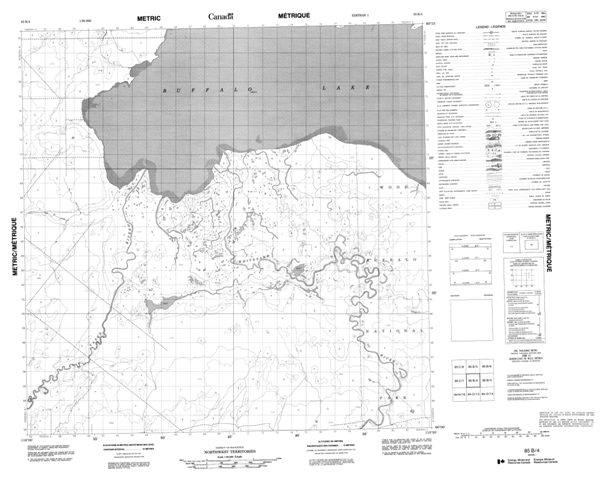 No Title Topographic Paper Map 085B04 at 1:50,000 scale