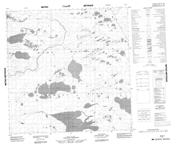 No Title Topographic Paper Map 085B07 at 1:50,000 scale