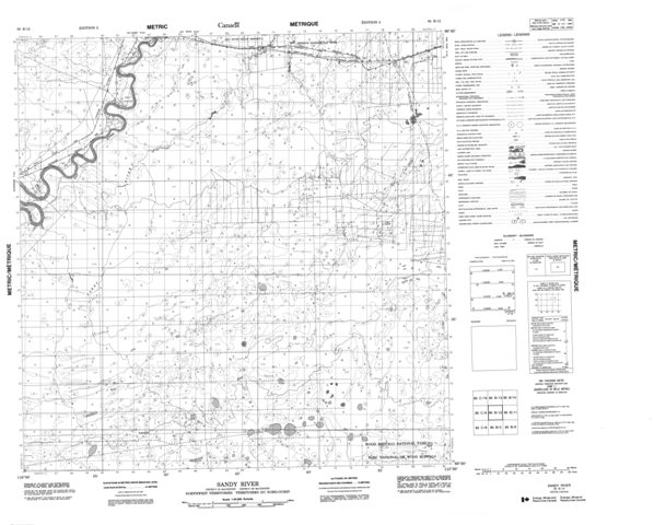 Sandy River Topographic Paper Map 085B12 at 1:50,000 scale