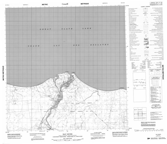Hay River Topographic Paper Map 085B13 at 1:50,000 scale