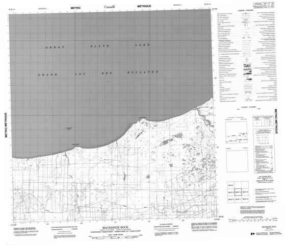 Mackenzie Rock Topographic Paper Map 085B14 at 1:50,000 scale