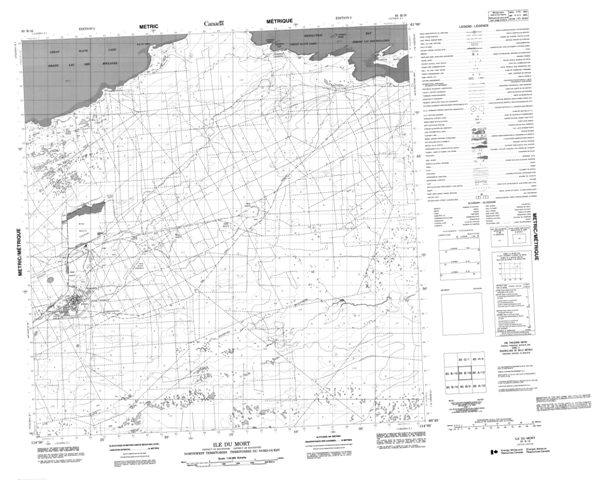 Ile Du Mort Topographic Paper Map 085B16 at 1:50,000 scale