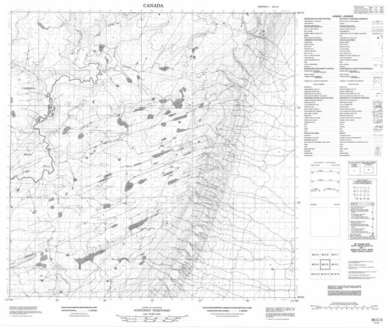 No Title Topographic Paper Map 085C03 at 1:50,000 scale