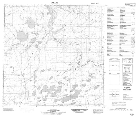 No Title Topographic Paper Map 085C04 at 1:50,000 scale