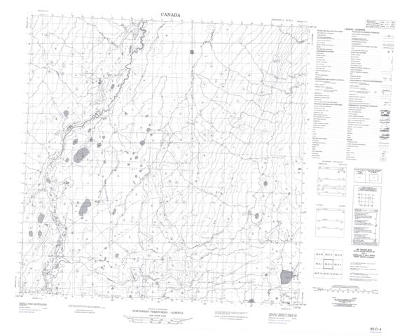 No Title Topographic Paper Map 085D04 at 1:50,000 scale