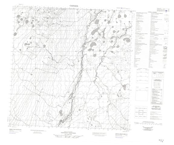 No Title Topographic Paper Map 085D05 at 1:50,000 scale