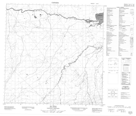 No Title Topographic Paper Map 085D08 at 1:50,000 scale