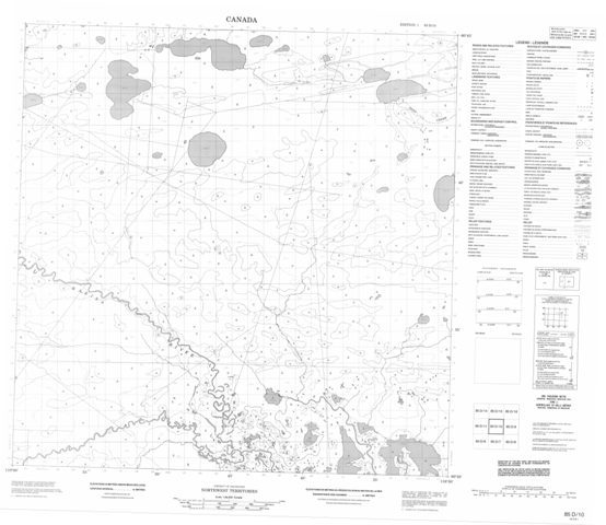 No Title Topographic Paper Map 085D10 at 1:50,000 scale