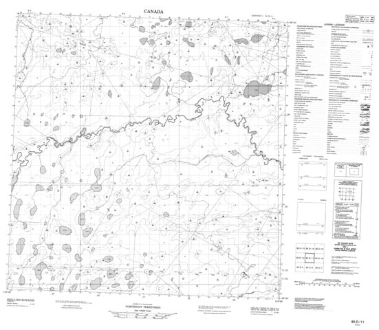 No Title Topographic Paper Map 085D11 at 1:50,000 scale