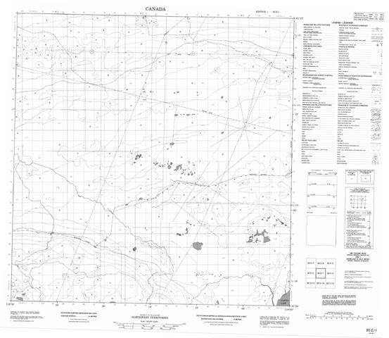 No Title Topographic Paper Map 085E01 at 1:50,000 scale