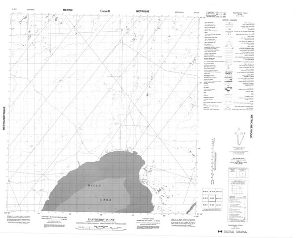 Raspberry Point Topographic Paper Map 085E09 at 1:50,000 scale