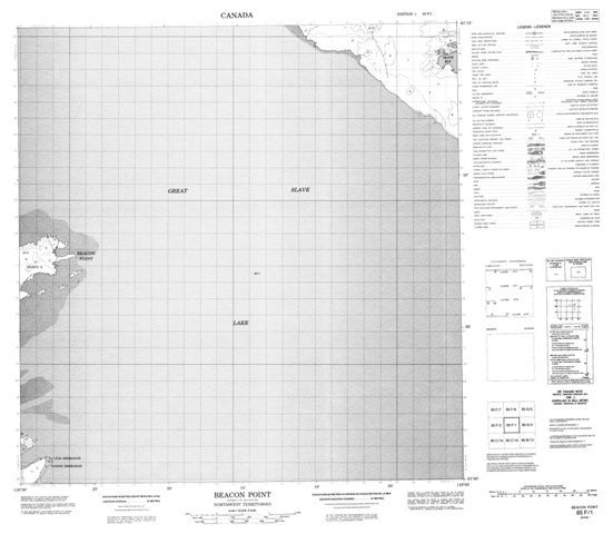 Beacon Point Topographic Paper Map 085F01 at 1:50,000 scale