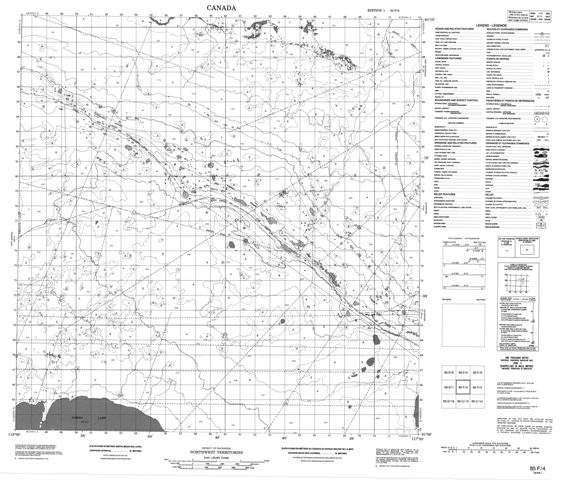 No Title Topographic Paper Map 085F04 at 1:50,000 scale