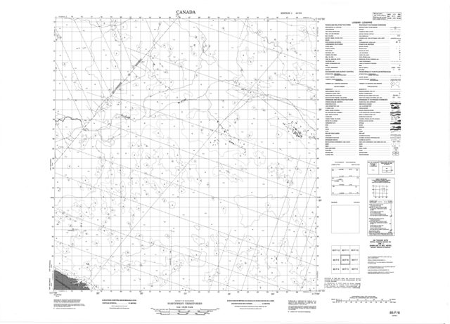 No Title Topographic Paper Map 085F06 at 1:50,000 scale