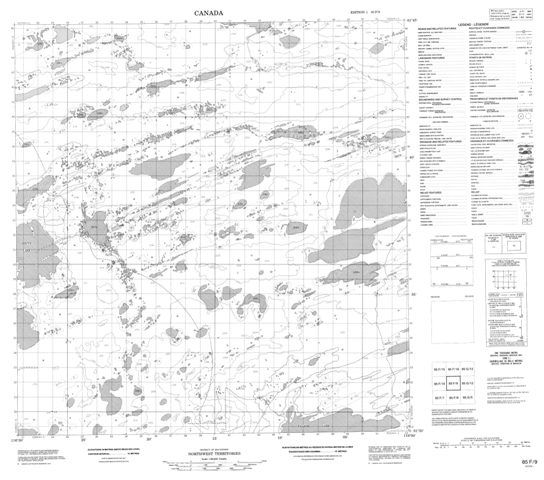 No Title Topographic Paper Map 085F09 at 1:50,000 scale