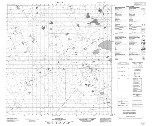 No Title Topographic Paper Map 085F11 at 1:50,000 scale