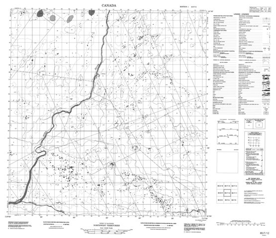 No Title Topographic Paper Map 085F12 at 1:50,000 scale