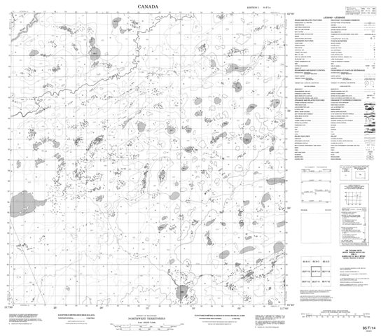 No Title Topographic Paper Map 085F14 at 1:50,000 scale