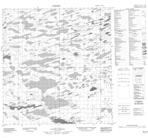 No Title Topographic Paper Map 085F16 at 1:50,000 scale
