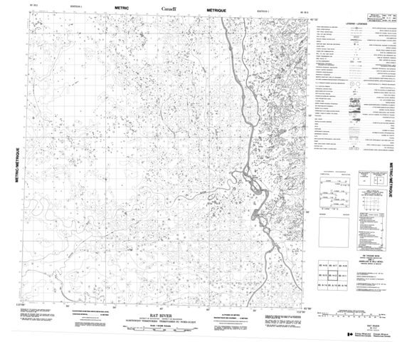 Rat River Topographic Paper Map 085H02 at 1:50,000 scale