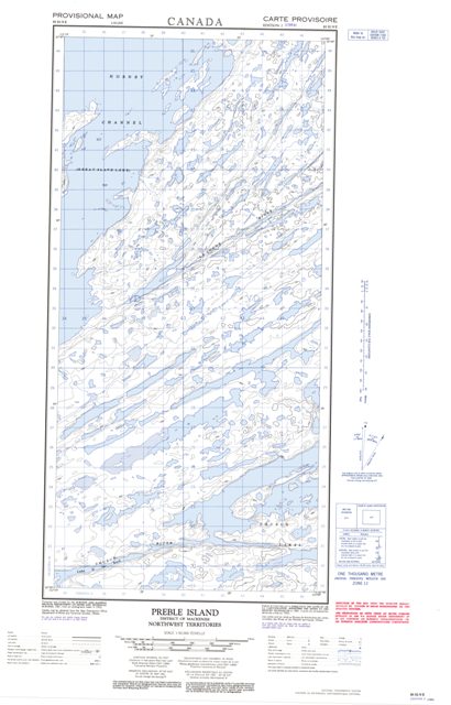 Preble Island Topographic Paper Map 085H09E at 1:50,000 scale