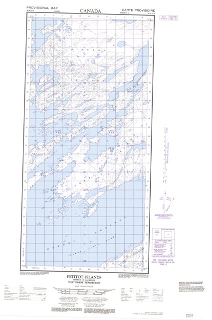 Petitot Islands Topographic Paper Map 085H10E at 1:50,000 scale