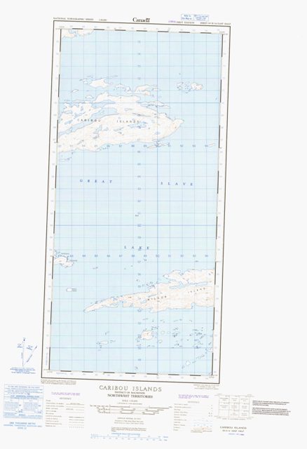 Caribou Islands Topographic Paper Map 085H14E at 1:50,000 scale