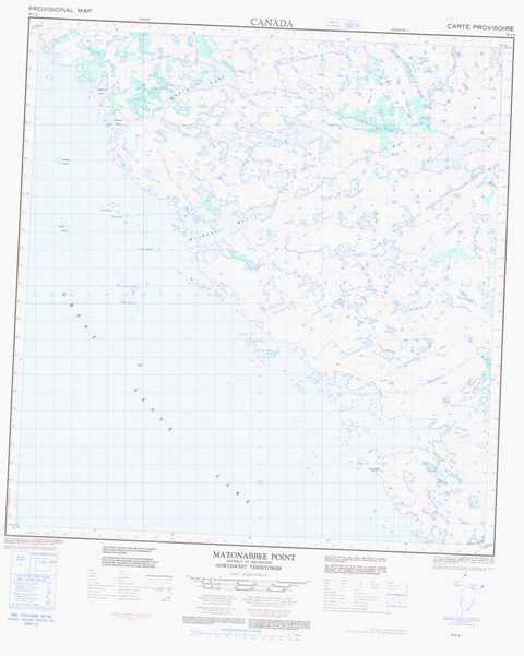 Matonabbee Point Topographic Paper Map 085I04 at 1:50,000 scale