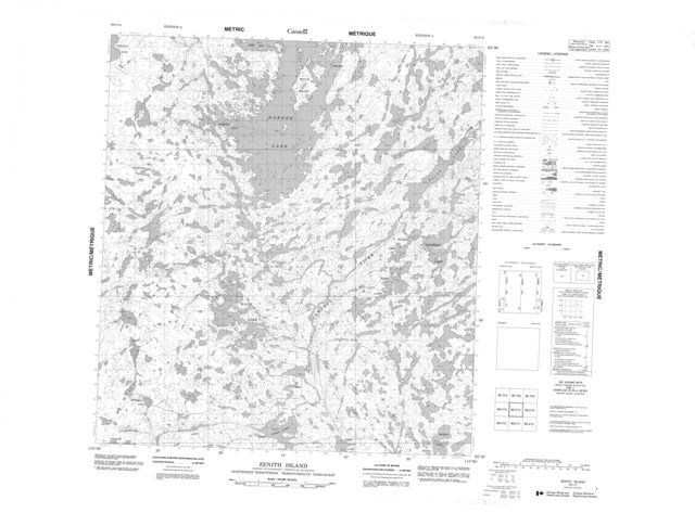 Zenith Island Topographic Paper Map 085I14 at 1:50,000 scale