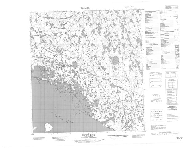 Trout Rock Topographic Paper Map 085J11 at 1:50,000 scale