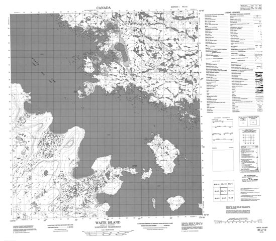 Waite Island Topographic Paper Map 085J12 at 1:50,000 scale