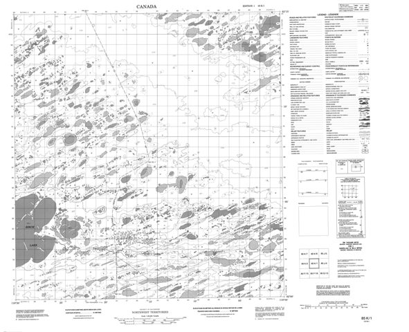 No Title Topographic Paper Map 085K01 at 1:50,000 scale