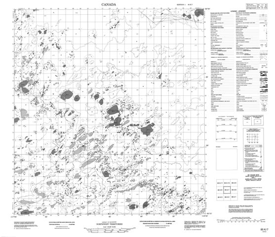 No Title Topographic Paper Map 085K07 at 1:50,000 scale