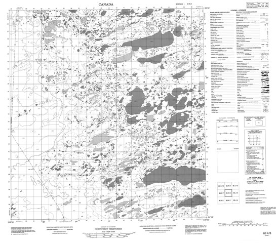 No Title Topographic Paper Map 085K08 at 1:50,000 scale